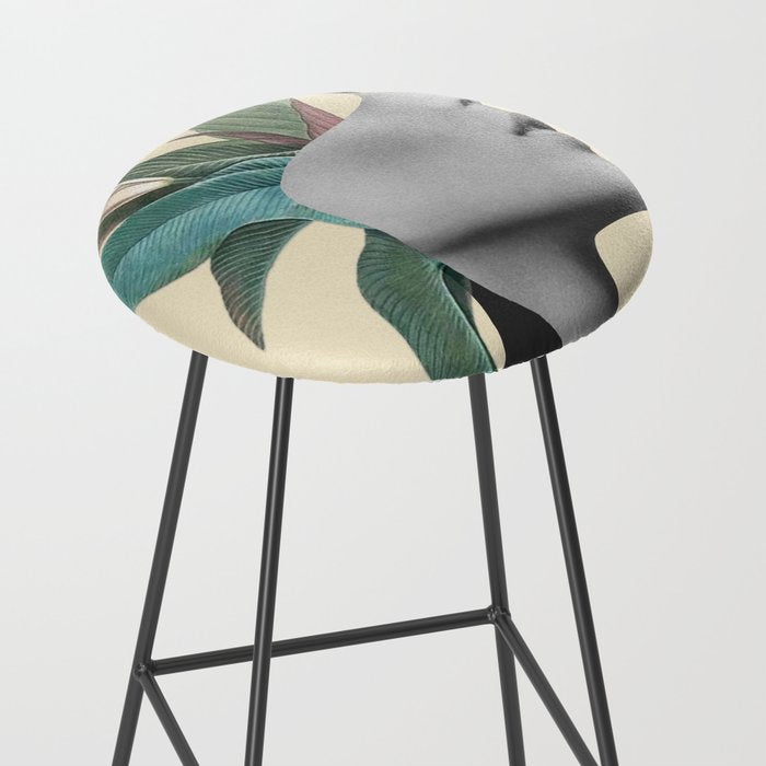 Floral Portrait /collage 3 Stool Gallery Image 2