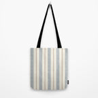 ivy stripes - blue, rust on cream Tote Bag Gallery Image 2