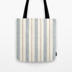 ivy stripes - blue, rust on cream Tote Bag Gallery Image 1