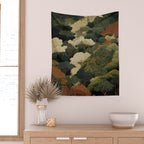 Japanese green Forest Painting Autumn Art Japandi Wall Art maximalist Art Nouveau Botanical Print Wall Tapestry Gallery Image 2