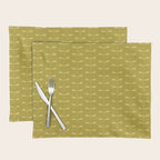 Dragonfly Pattern XV Chartreuse Green Placemat Gallery Image 1
