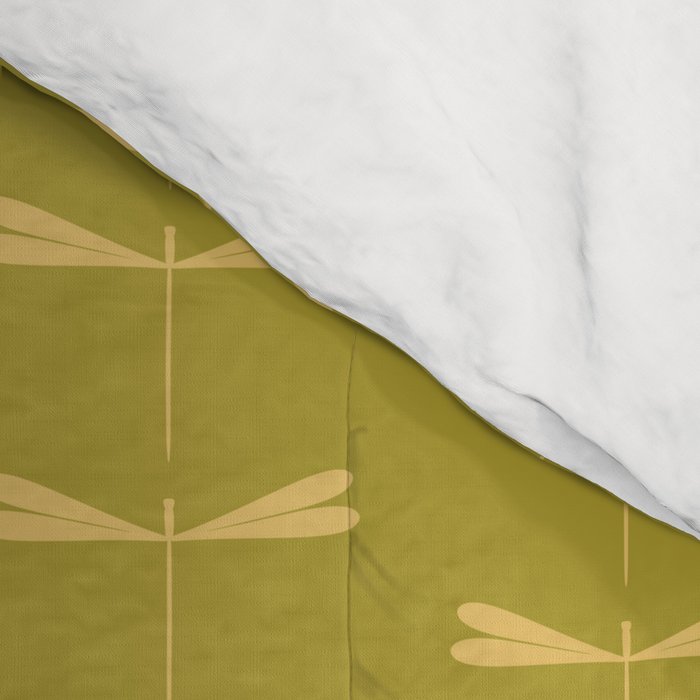 Dragonfly Pattern XV Chartreuse Green Comforter Gallery Image 4