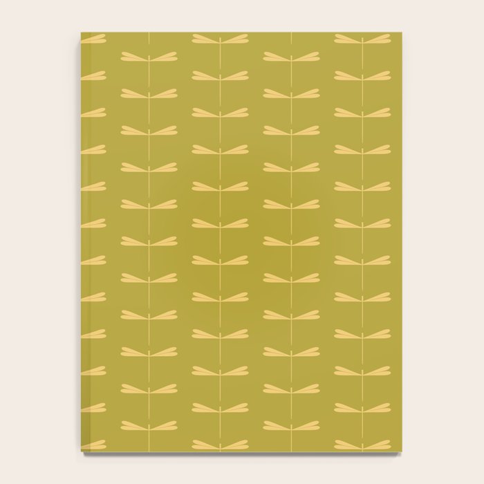 Dragonfly Pattern XV Chartreuse Green Notebook Gallery Image 4