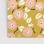 japanese Flowers light mustard Poster Gallery Image 3
