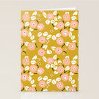 japanese Flowers light mustard Stationery Card Gallery Image 2