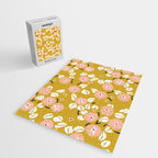 japanese Flowers light mustard Jigsaw Puzzle Gallery Image 2