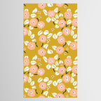 japanese Flowers light mustard Tablecloth Gallery Image 2