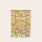 japanese Flowers light mustard Wall Hanging Gallery Image 1