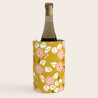 japanese Flowers light mustard Wine Chiller Gallery Image 1