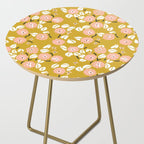 japanese Flowers light mustard Side Table Gallery Image 2