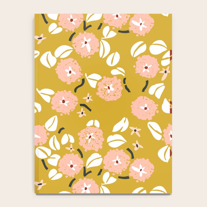 japanese Flowers light mustard Notebook Gallery Image 4
