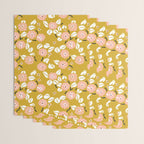 japanese Flowers light mustard Wrapping Paper Gallery Image 3