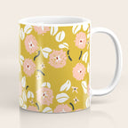 japanese Flowers light mustard Coffee Mug Gallery Image 1