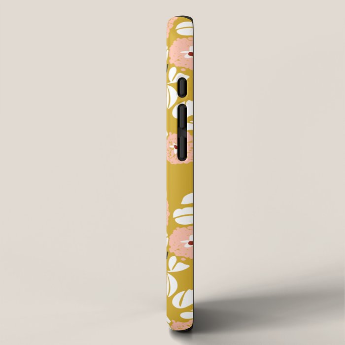 japanese Flowers light mustard iPhone Case Gallery Image 2
