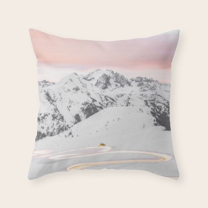Long Exposure Lapland Landscape Throw Pillow Gallery Image 6