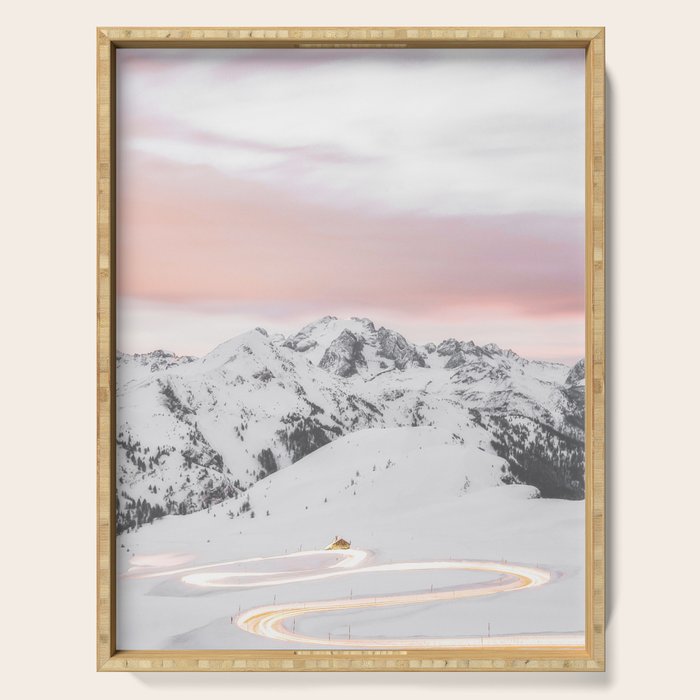 Long Exposure Lapland Landscape Serving Tray Gallery Image 1