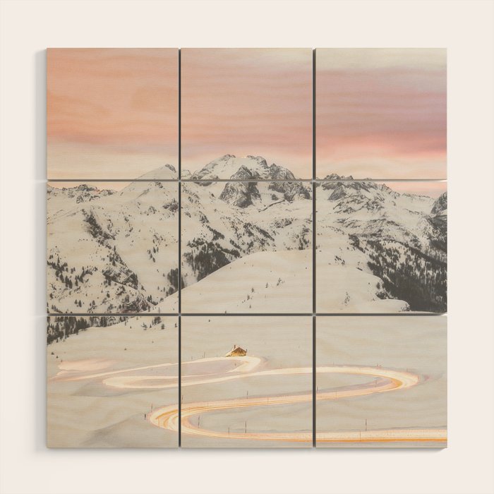 Long Exposure Lapland Landscape Wood Wall Art Gallery Image 1