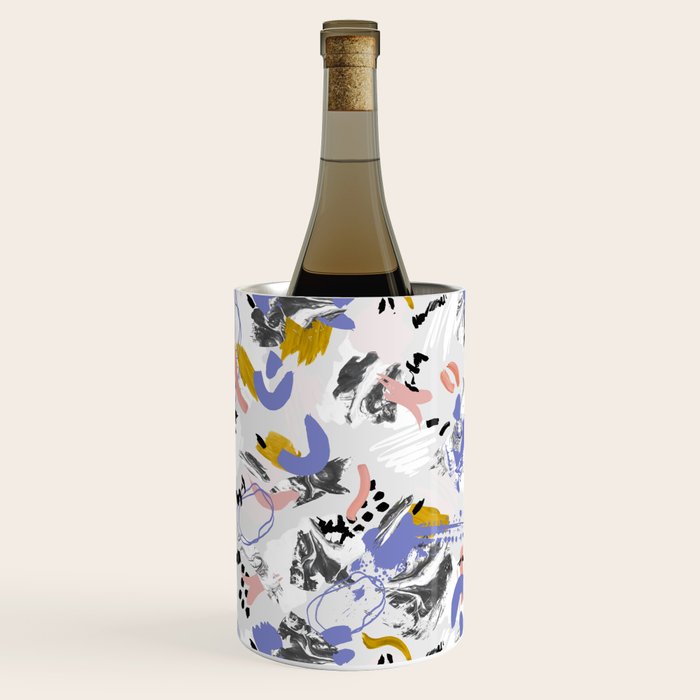 Abstract brush strokes splashes Wine Chiller Gallery Image 1