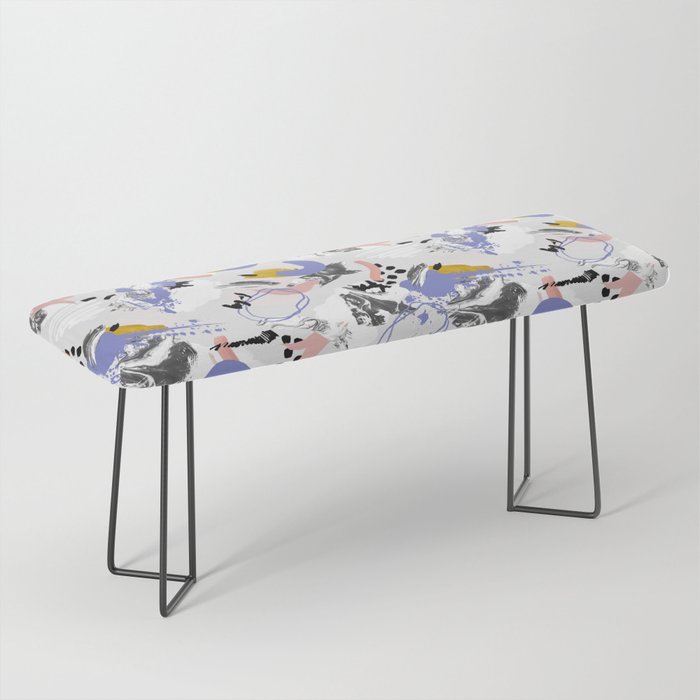 Abstract brush strokes splashes Bench Gallery Image 1