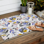 Abstract brush strokes splashes Outdoor Rug Gallery Image 2
