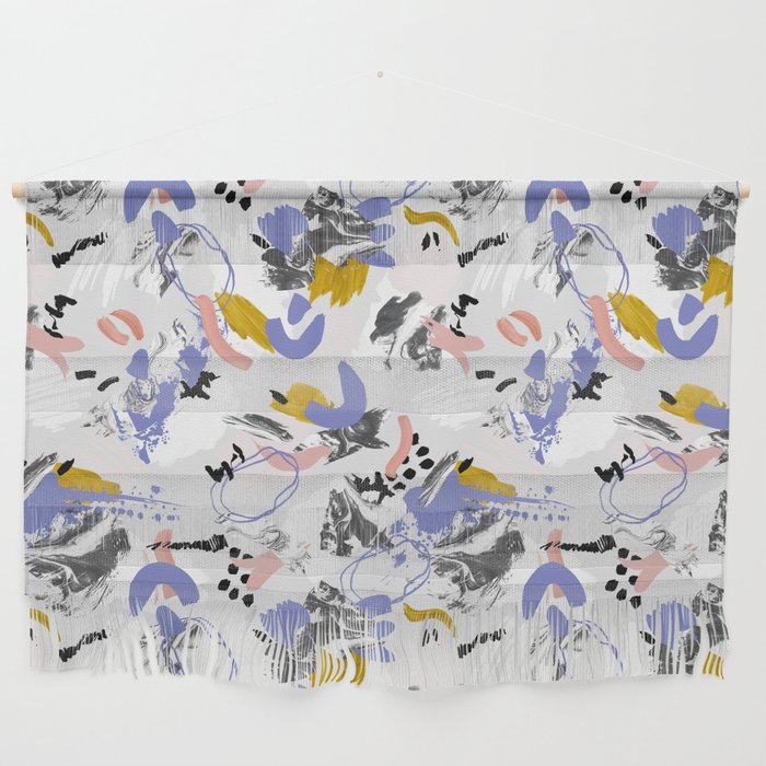 Abstract brush strokes splashes Wall Hanging Gallery Image 1