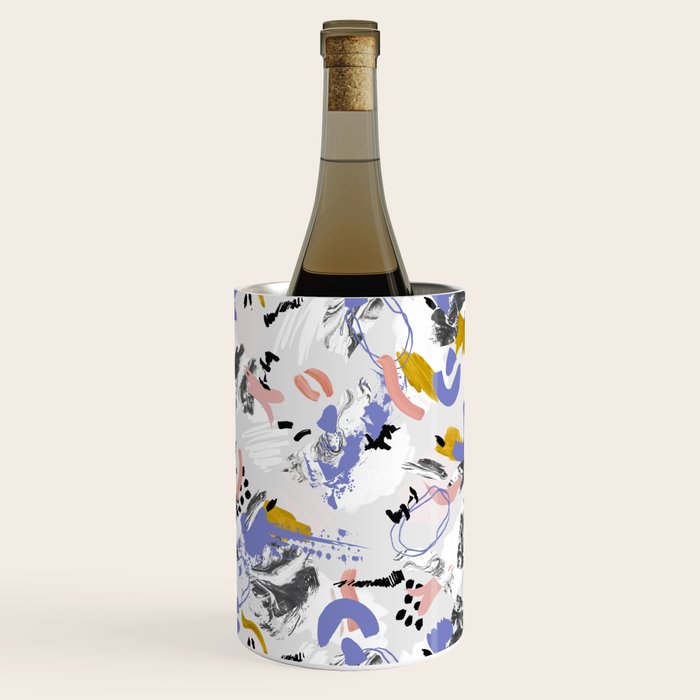 Abstract brush strokes splashes Wine Chiller Gallery Image 2