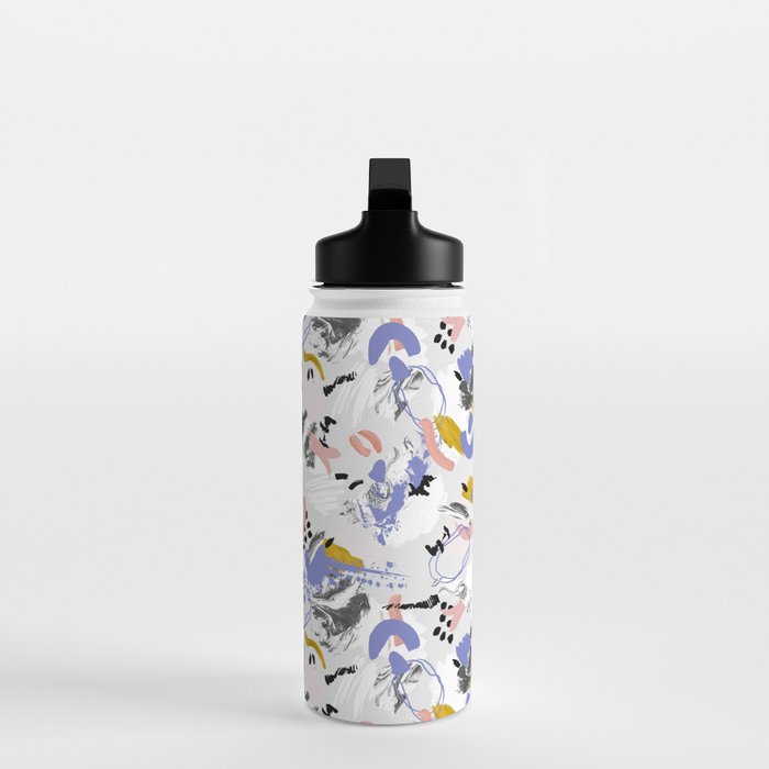 Abstract brush strokes splashes Water Bottle Gallery Image 3