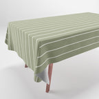 Minimal Arch LIII Earthy Sage Green Modern Geometric Lines Tablecloth Gallery Image 1