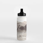 Water wings plane landing on mountain lake female portrait black and white photograph - photography - photographs Water Bottle Gallery Image 2