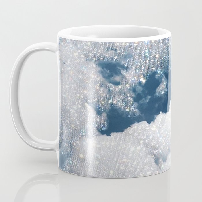 SKY | clouds | blue | glitter | freedom | nature | diamond | bling | collage | inspiration positive  Coffee Mug Gallery Image 3