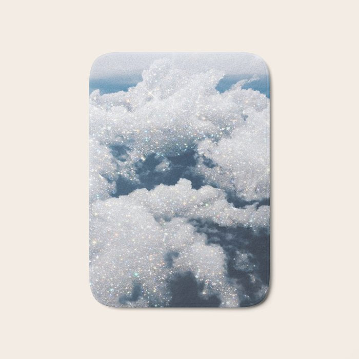 SKY | clouds | blue | glitter | freedom | nature | diamond | bling | collage | inspiration positive  Bath Mat Gallery Image 1