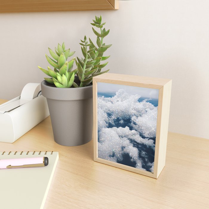 SKY | clouds | blue | glitter | freedom | nature | diamond | bling | collage | inspiration positive  Mini Art Print Gallery Image 2