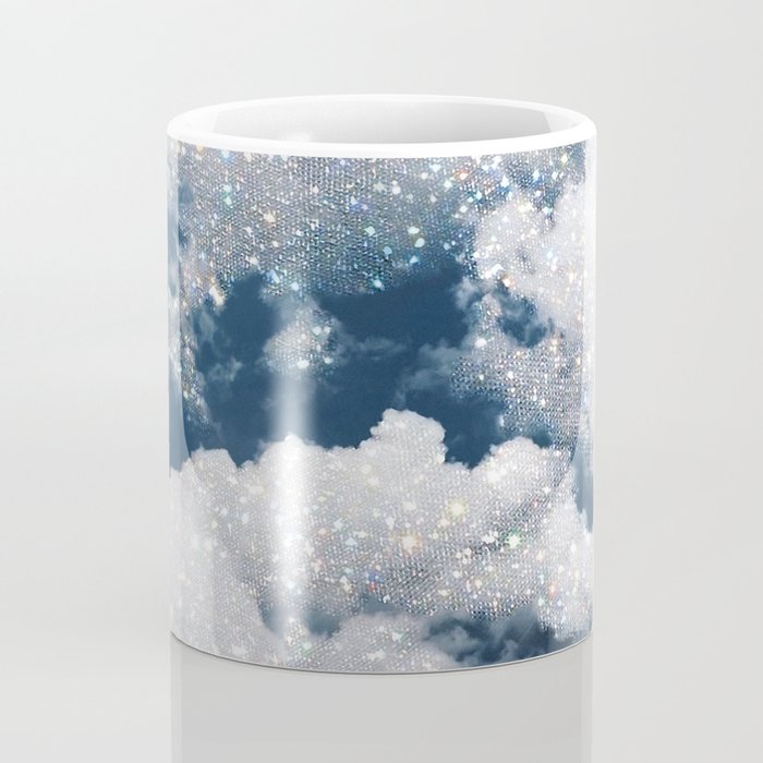 SKY | clouds | blue | glitter | freedom | nature | diamond | bling | collage | inspiration positive  Coffee Mug Gallery Image 4