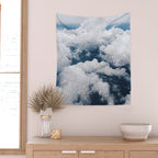 SKY | clouds | blue | glitter | freedom | nature | diamond | bling | collage | inspiration positive  Wall Tapestry Gallery Image 2