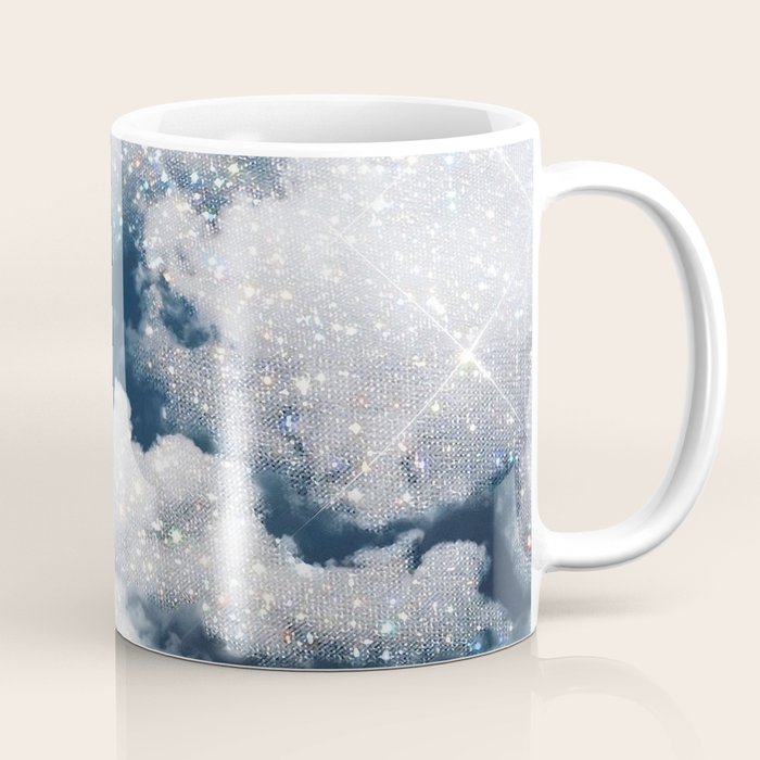 SKY | clouds | blue | glitter | freedom | nature | diamond | bling | collage | inspiration positive  Coffee Mug Gallery Image 1