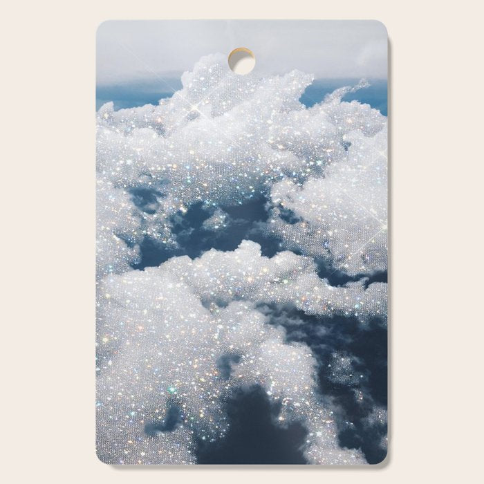 SKY | clouds | blue | glitter | freedom | nature | diamond | bling | collage | inspiration positive  Cutting Board Gallery Image 1