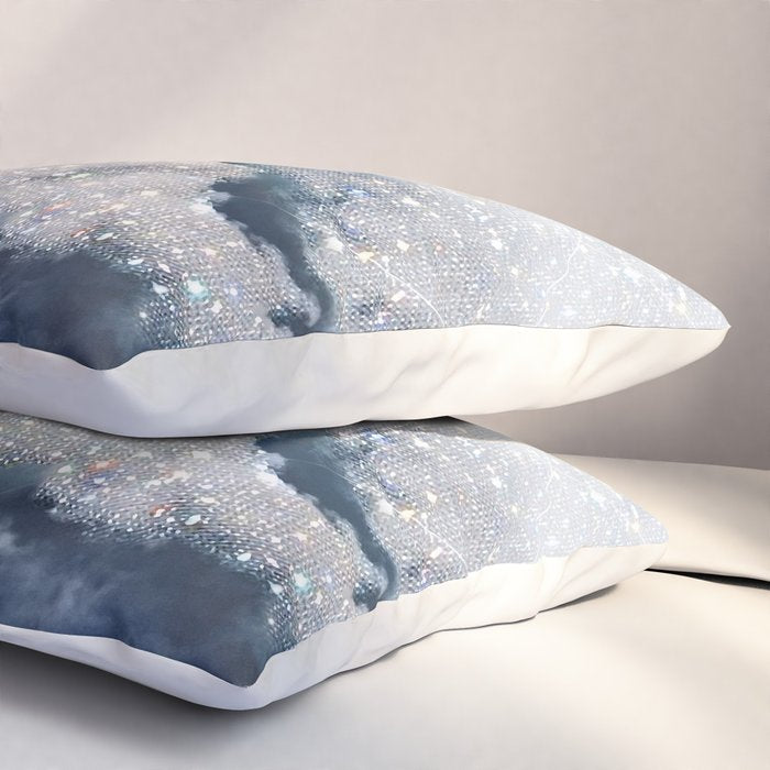 SKY | clouds | blue | glitter | freedom | nature | diamond | bling | collage | inspiration positive  Pillow Sham Gallery Image 3