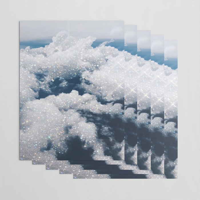 SKY | clouds | blue | glitter | freedom | nature | diamond | bling | collage | inspiration positive  Wrapping Paper Gallery Image 3