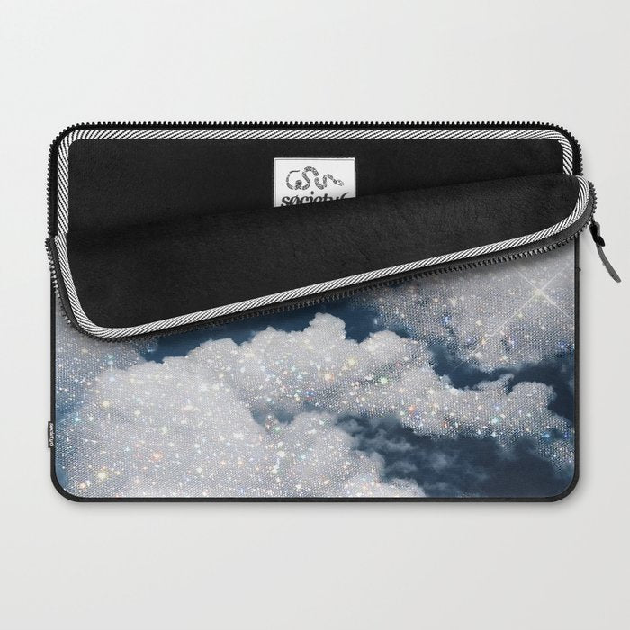 SKY | clouds | blue | glitter | freedom | nature | diamond | bling | collage | inspiration positive  Laptop Sleeve Gallery Image 2