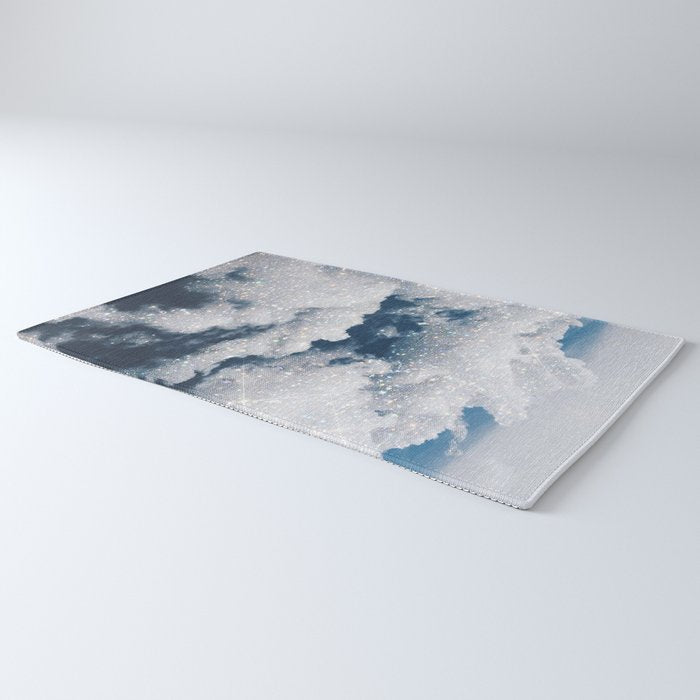 SKY | clouds | blue | glitter | freedom | nature | diamond | bling | collage | inspiration positive  Rug Gallery Image 3
