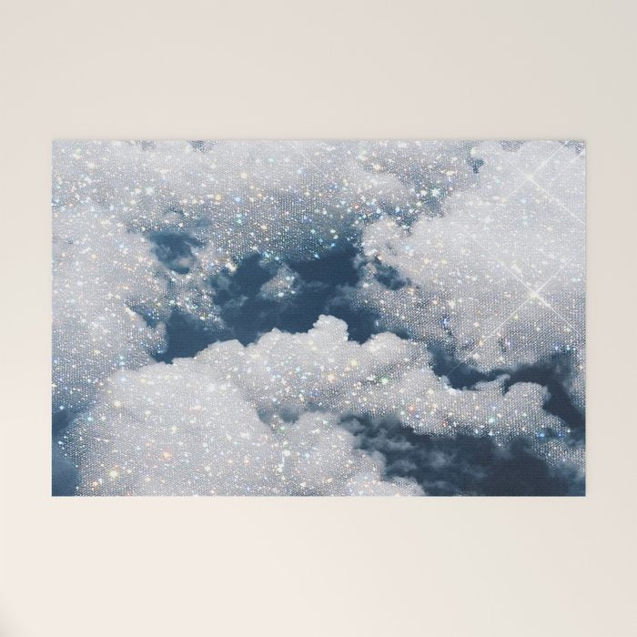 SKY | clouds | blue | glitter | freedom | nature | diamond | bling | collage | inspiration positive  Welcome Mat Gallery Image 1