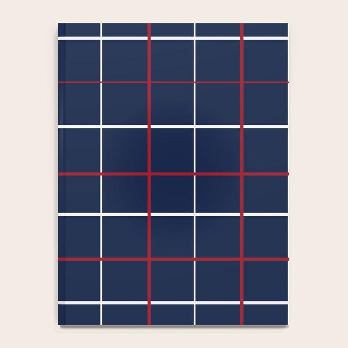 Navy Red White Tattersall Notebook Gallery Image 4