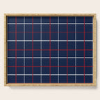 Navy Red White Tattersall Serving Tray Gallery Image 1