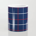 Navy Red White Tattersall Coffee Mug Gallery Image 4