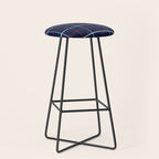 Navy Red White Tattersall Stool Gallery Image 1