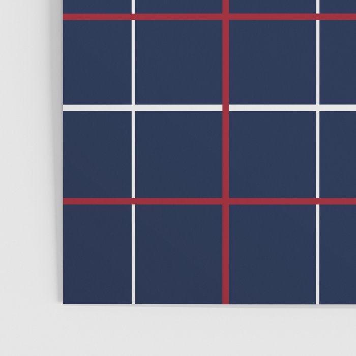 Navy Red White Tattersall Poster Gallery Image 3