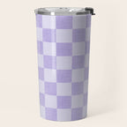 Linen Check Pattern - Lavender Travel Mug Gallery Image 2