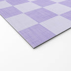 Linen Check Pattern - Lavender Welcome Mat Gallery Image 2