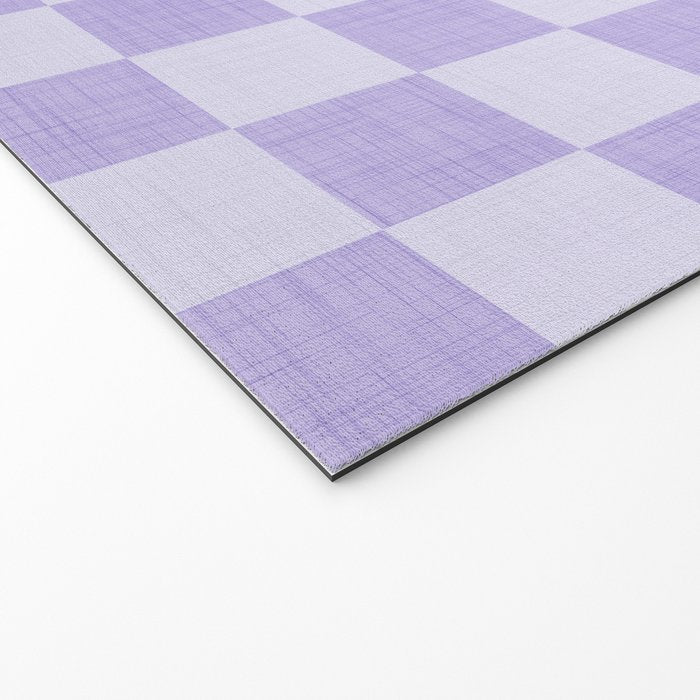 Linen Check Pattern - Lavender Welcome Mat Gallery Image 2