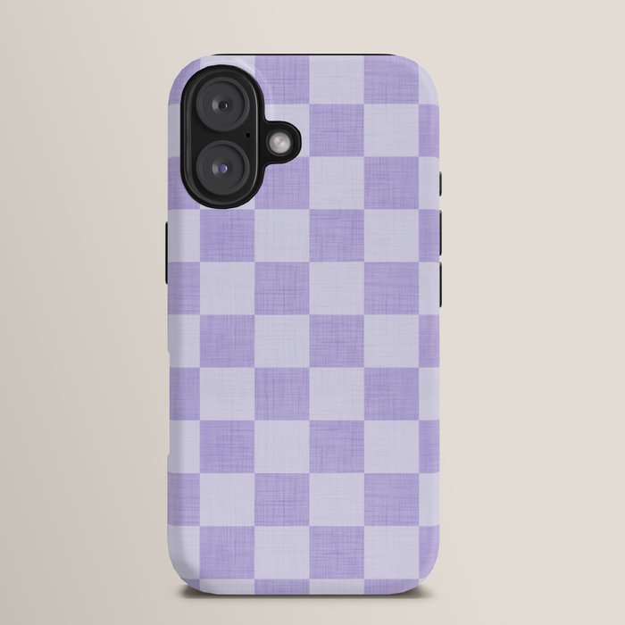 Linen Check Pattern - Lavender iPhone Case Gallery Image 13